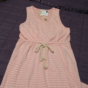 Ya Los Angeles Tank Nautical Maxi Dress Peach M